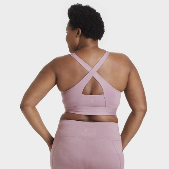 Women's Medium Support Square Neck
Crossback Sports Bra  Light
Mauve - Picture 4 of 8
